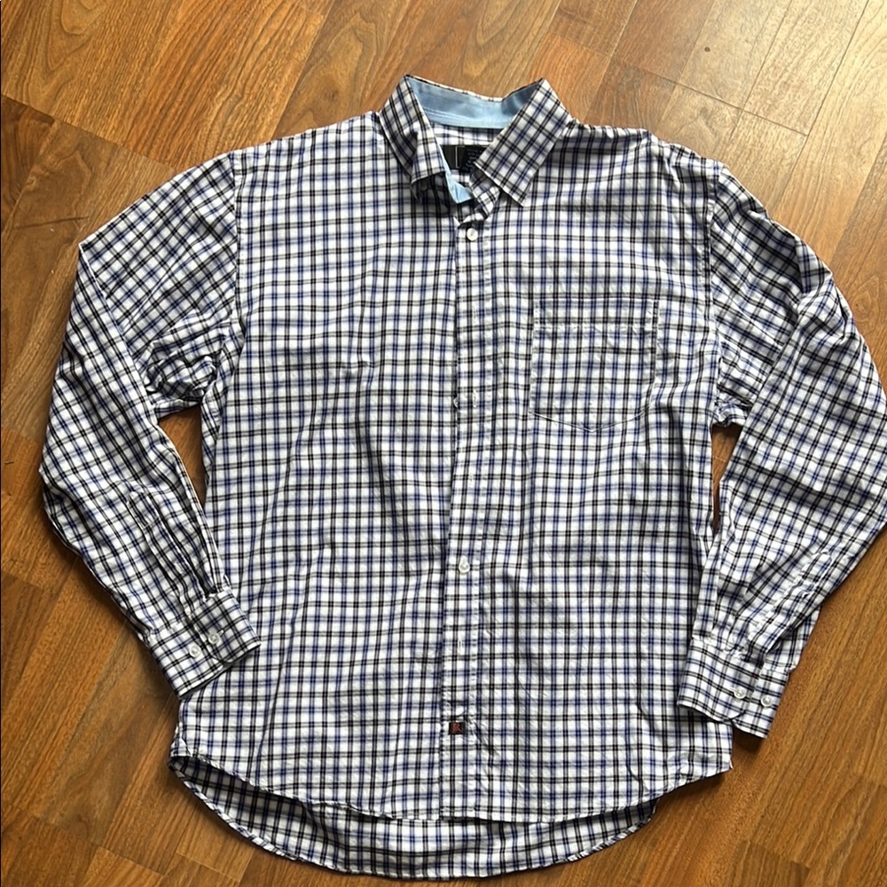 Blue and White Gingham Casual Shirt